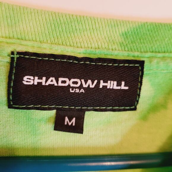 Shadow Hill green tie dyed cut off long sleeved t-shirt - Picture 3 of 8